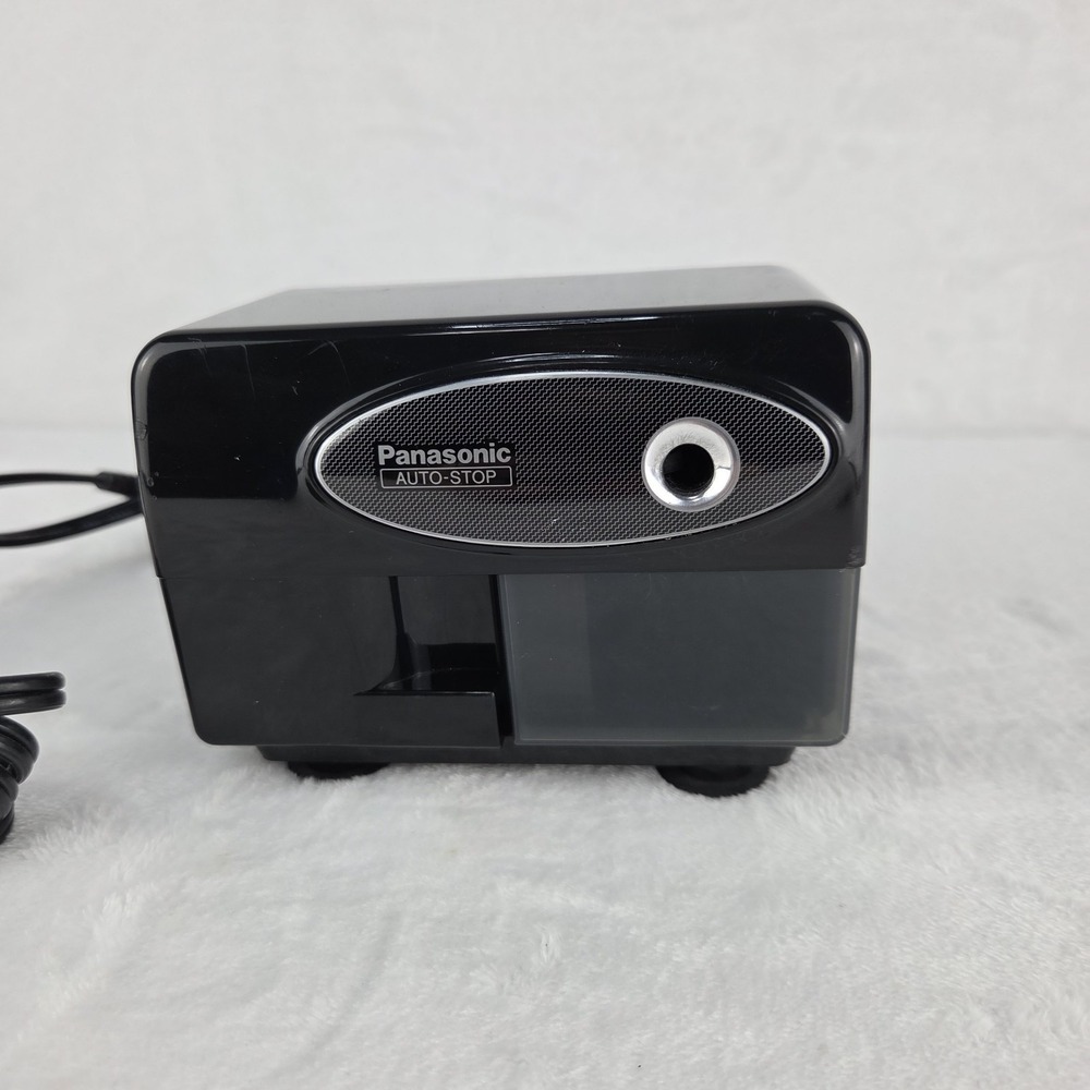 Vintage Panasonic KP-310 Auto Stop Electric Pencil Sharpener Black Tested